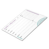 Wöchentlicher Planer mit Individuelle Name- und Fa Notizblock (angewinkelt)