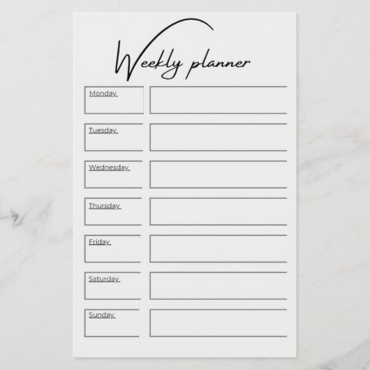 Wöchentlicher Planer mit vertikalem Zeitplan-Layou Flyer (Vorne)