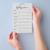 Wöchentlicher Planer mit vertikalem Zeitplan-Layou Flyer (Handgriff)
