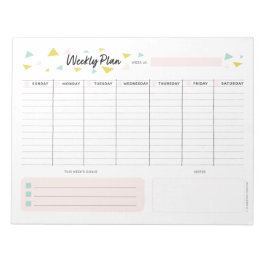Wöchentlicher Planer - Moderne Dreiecke Notizblock