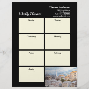Wöchentlicher Planer Mostar City Bosnien Architekt Briefbogen