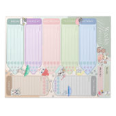 Wöchentlicher Planer Niedlich Cat Kitten mehrfarbi Notizblock (Vorderseite)