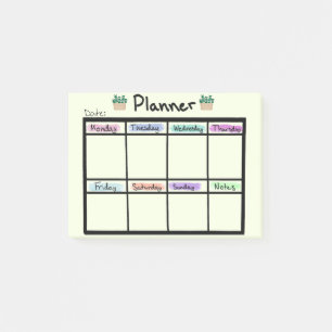 Wöchentlicher Planer Post it Notes Post-it Klebezettel