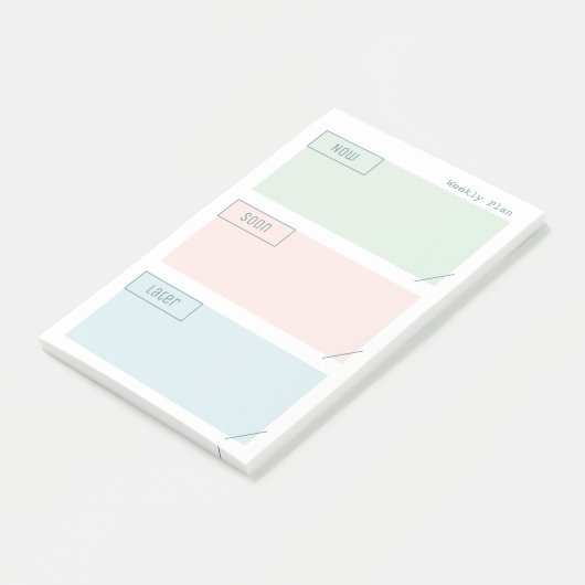 Wöchentlicher Planer Post IT Notes Post-it Klebezettel (angewinkelt)