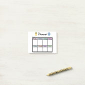 Wöchentlicher Planer Post it Notes Post-it Klebezettel (Auf Schreibtisch)