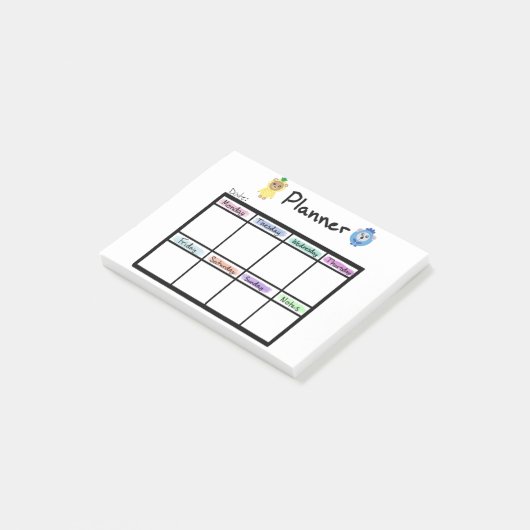 Wöchentlicher Planer Post it Notes Post-it Klebezettel (angewinkelt)