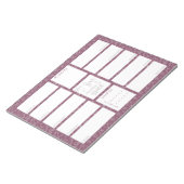 Wöchentlicher Planer täglich, um Lila graue Herzen Notizblock (angewinkelt)