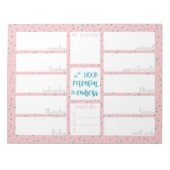 Wöchentlicher Planer täglich, um rosa Aquamarine S Notizblock (Vorderseite)