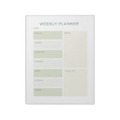 Wöchentlicher Planer: tägliche Zeitblockernennung Notizblock (Rotiert)