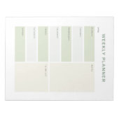 Wöchentlicher Planer: tägliche Zeitblockernennung Notizblock (Vorderseite)