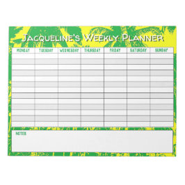 Wöchentlicher Planer, um mit Name Choice zu person Notizblock