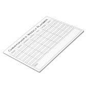 Wöchentlicher Planer, um mit Name Choice zu person Notizblock (angewinkelt)