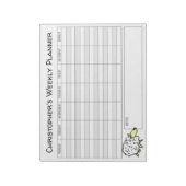 Wöchentlicher Planer, um mit Name Choice zu person Notizblock (Rotiert)