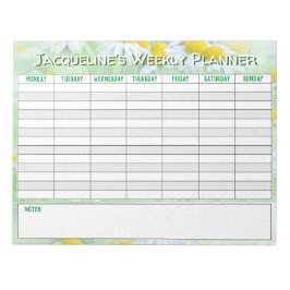 Wöchentlicher Planer, um mit Name Choice zu person Notizblock