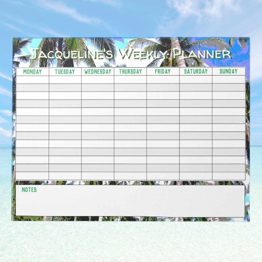 Wöchentlicher Planer, um mit Name Choice zu person Notizblock