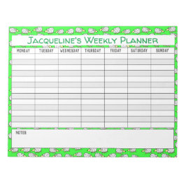 Wöchentlicher Planer, um mit Name Choice zu person Notizblock