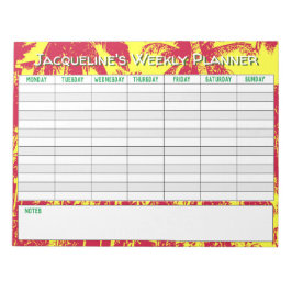 Wöchentlicher Planer, um mit Name Choice zu person Notizblock