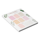 Wöchentlicher Planer und Organisator Notizblock (angewinkelt)