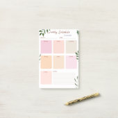 Wöchentlicher Planer und Organisator Post-it Klebezettel (Auf Schreibtisch)