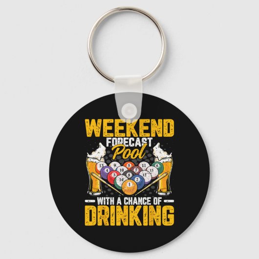 Wöchentlicher Pool mit Getränkemöglichkeit - Schlüsselanhänger (Vorderseite)