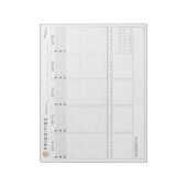 Wöchentlicher Prioritätenplaner Notizblock (Rotiert)