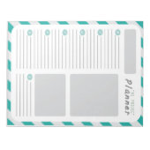 Wöchentlicher Projektplaner - Grün Notizblock (Vorderseite)