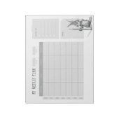 Wöchentlicher Schreibtischplaner mit Bunny Notizblock (Rotiert)