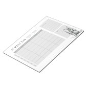 Wöchentlicher Schreibtischplaner mit Bunny Notizblock (angewinkelt)