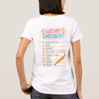 Wöchentlicher T - Shirt der Checkliste