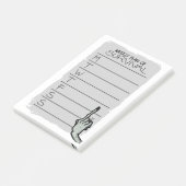 Wöchentlicher Überlebensplan Post-it Klebezettel (angewinkelt)