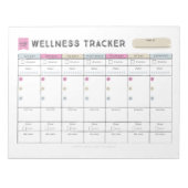 Wöchentlicher Wellness-Tracker Notizblock (Vorderseite)