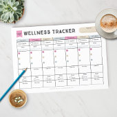 Wöchentlicher Wellness-Tracker Notizblock