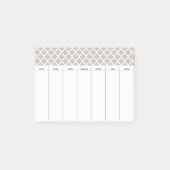 Wöchentlicher Zeitplan Erinnerung Post It Notes Ge Post-it Klebezettel (Vorderseite)