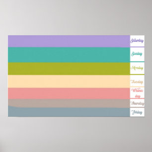 Wöchentlicher Zeitplan Poster