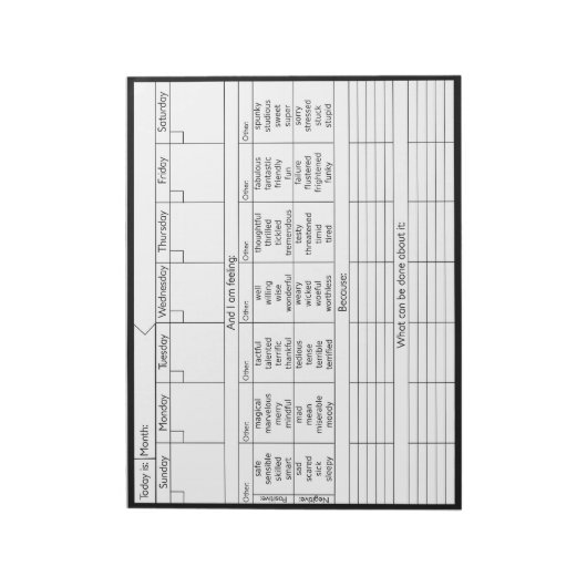 Wöchentlicher Zeitrahmen V2 - Persönliche Gestaltu Notizblock (Rotiert)