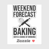 Wöchentliches Backen mit der Möglichkeit zu trinke Aufkleber (Blatt)