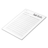 Wöchentliches Merkzettel Notizblock (angewinkelt)