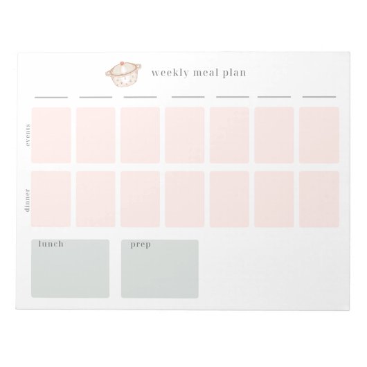 Wöchentliches Pad Notizblock (Vorderseite)