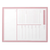 Wochenträchtige Blush-Liste Notizblock (Vorderseite)