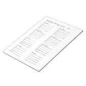 Wochenübersicht Notizblock (angewinkelt)