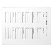 Wochenübersicht Notizblock (Vorderseite)