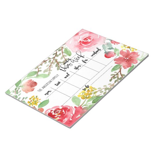 Wochenzeitplaner  notizblock (angewinkelt)