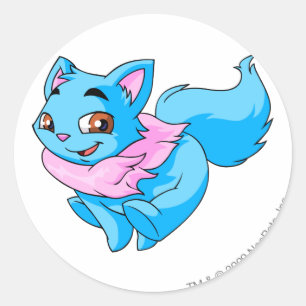 Wocky Blue Runder Aufkleber
