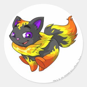 Wocky Fire Runder Aufkleber