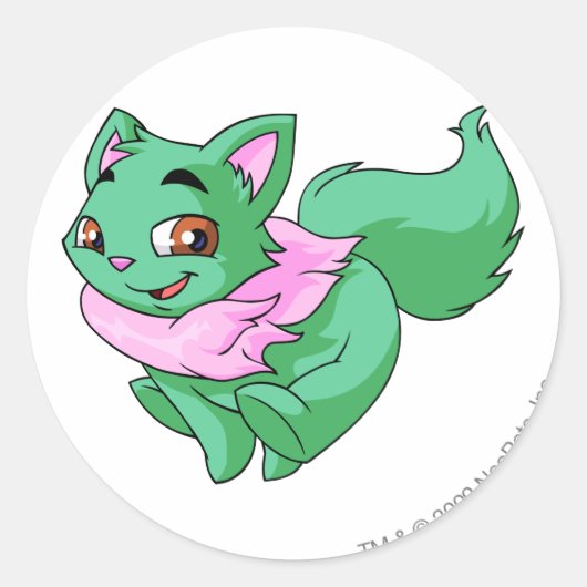 Wocky Green Runder Aufkleber (Vorderseite)