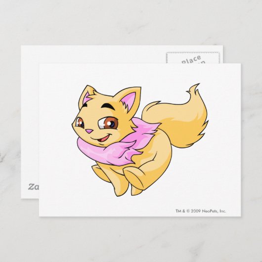 Wocky Yellow Postkarte (Vorne/Hinten)