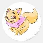 Wocky Yellow Runder Aufkleber (Vorderseite)