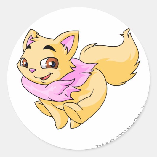 Wocky Yellow Runder Aufkleber (Vorderseite)