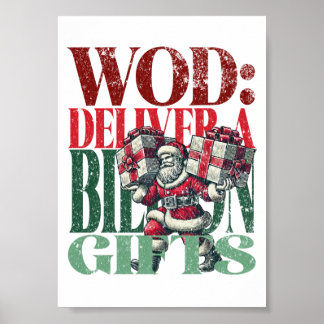 WOD Fun - Weihnachtsversion der Fitness Poster