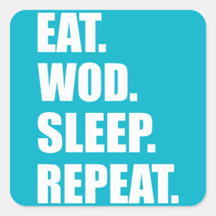 WOD Motivation Quadratischer Aufkleber